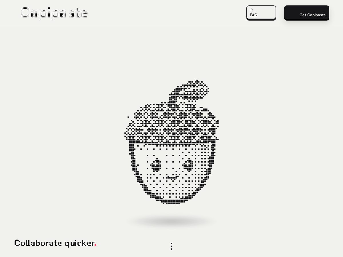 Landing-page snapshot of capipaste.com