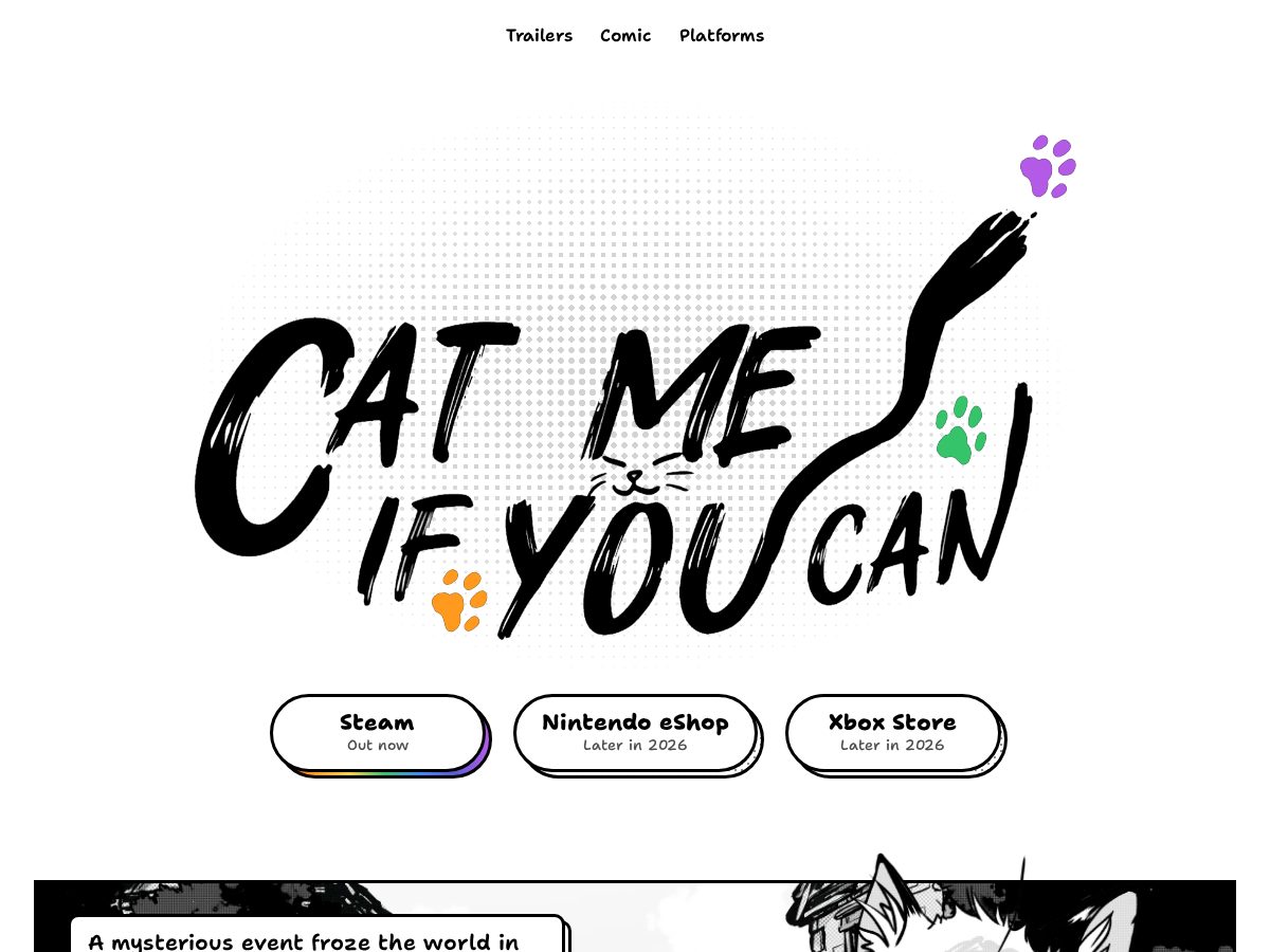 Landing-page snapshot of catmeifyoucan.games
