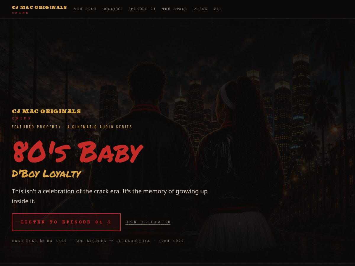 Landing-page snapshot of cjmacoriginals.com