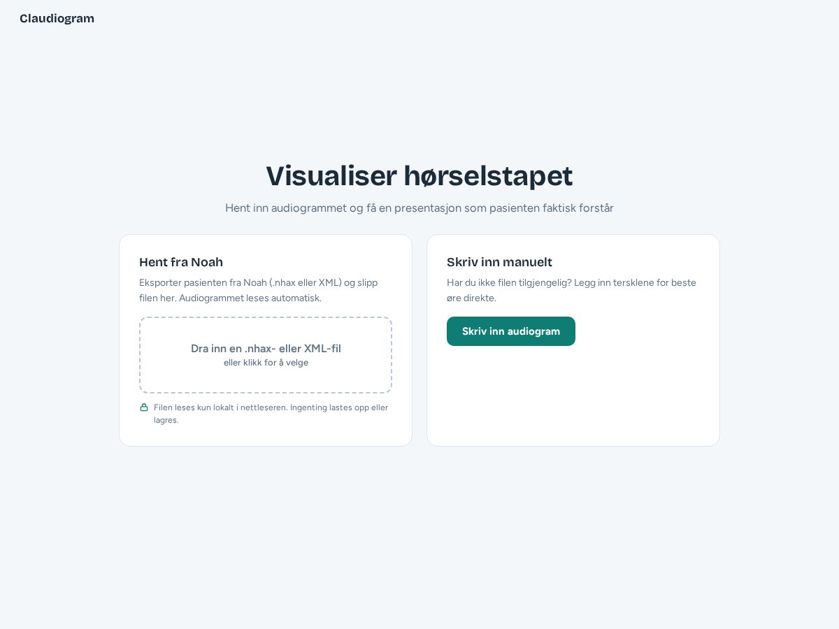 Landing-page snapshot of claudiogram.com