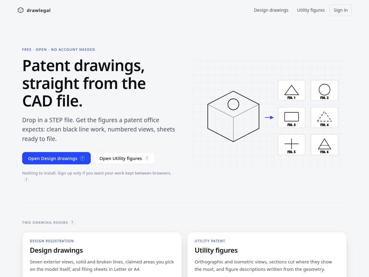 Landing-page snapshot of drawlegal.com