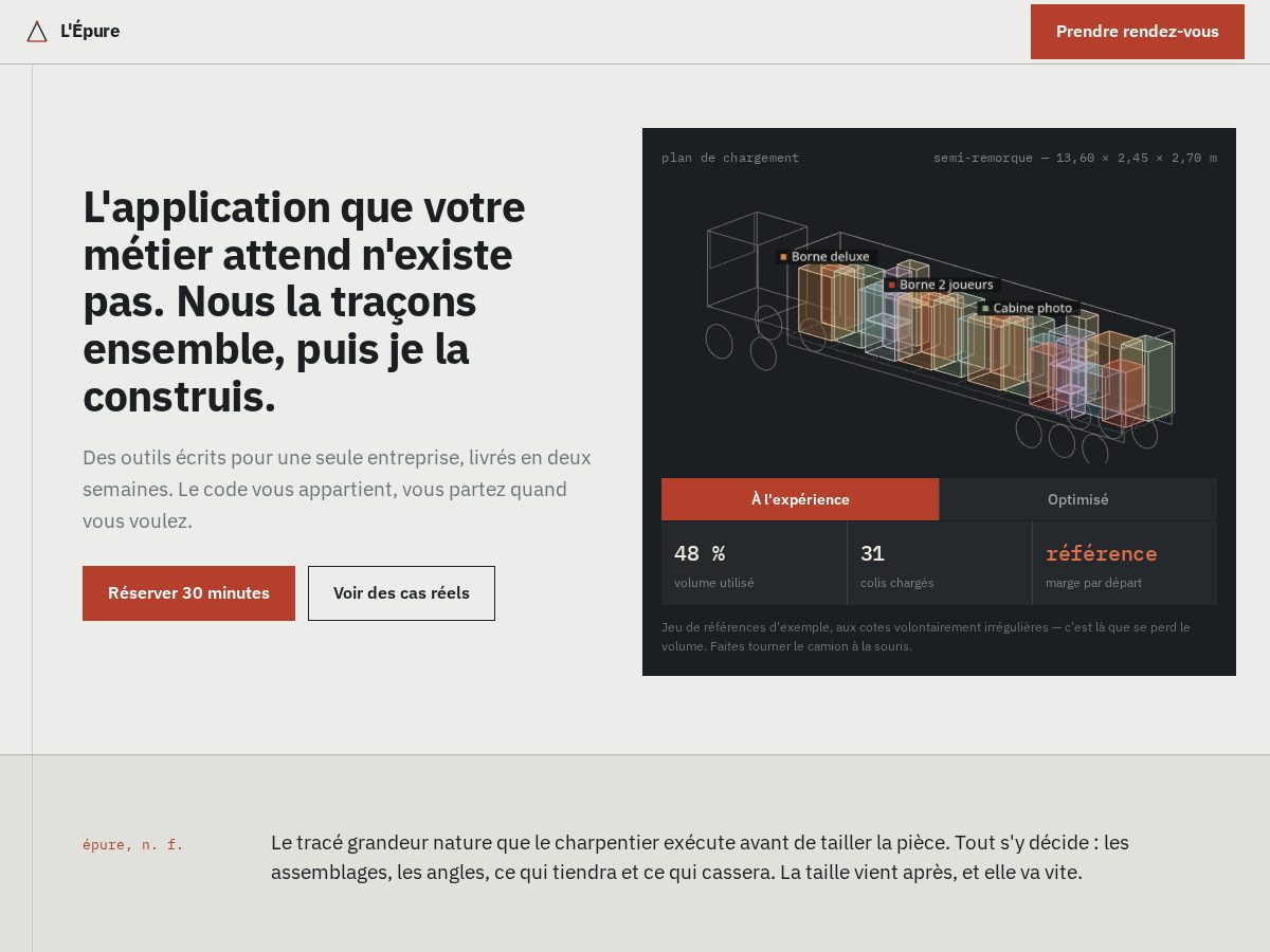 Landing-page snapshot of epurapp.com