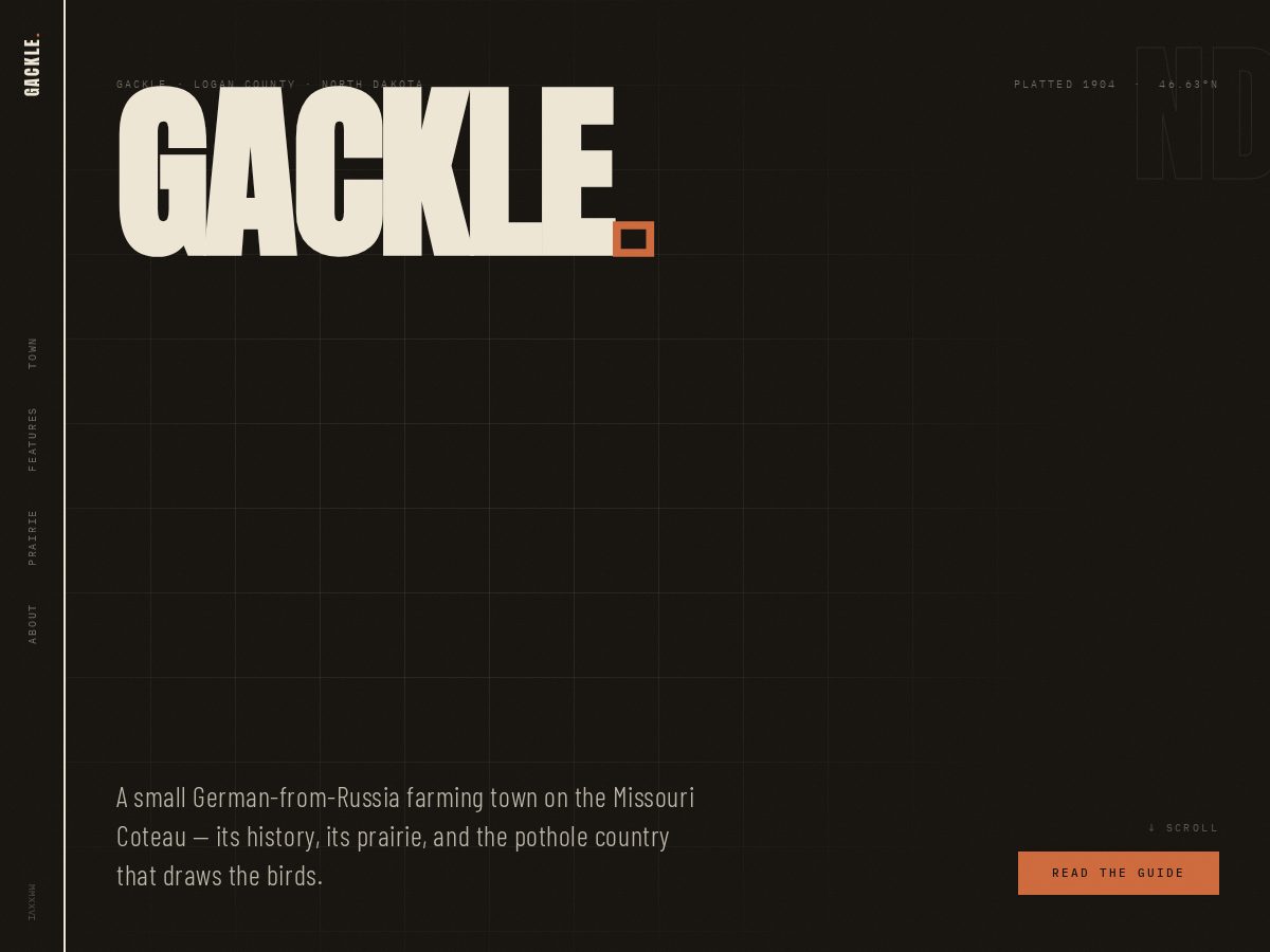 Landing-page snapshot of gacklend.com