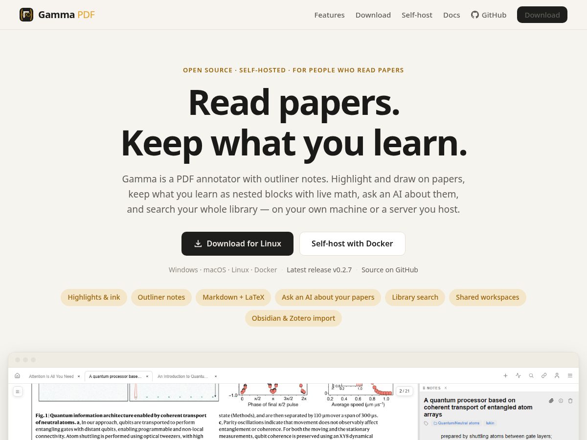 Landing-page snapshot of gammapdf.com