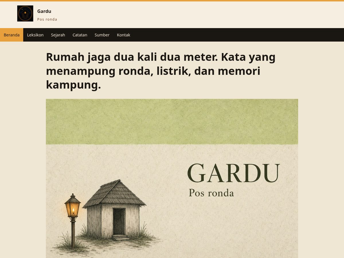 Landing-page snapshot of gardu.org