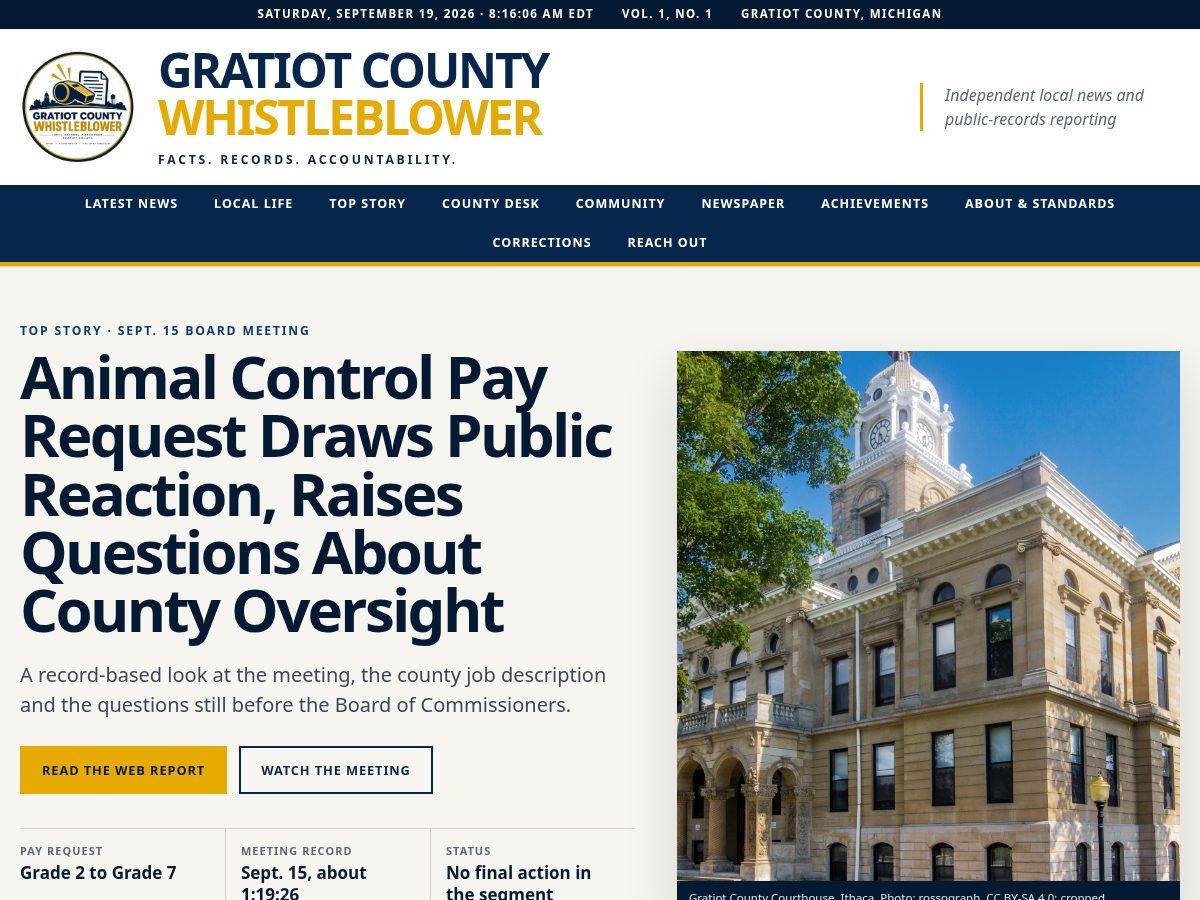 Landing-page snapshot of gcwhistleblower.com