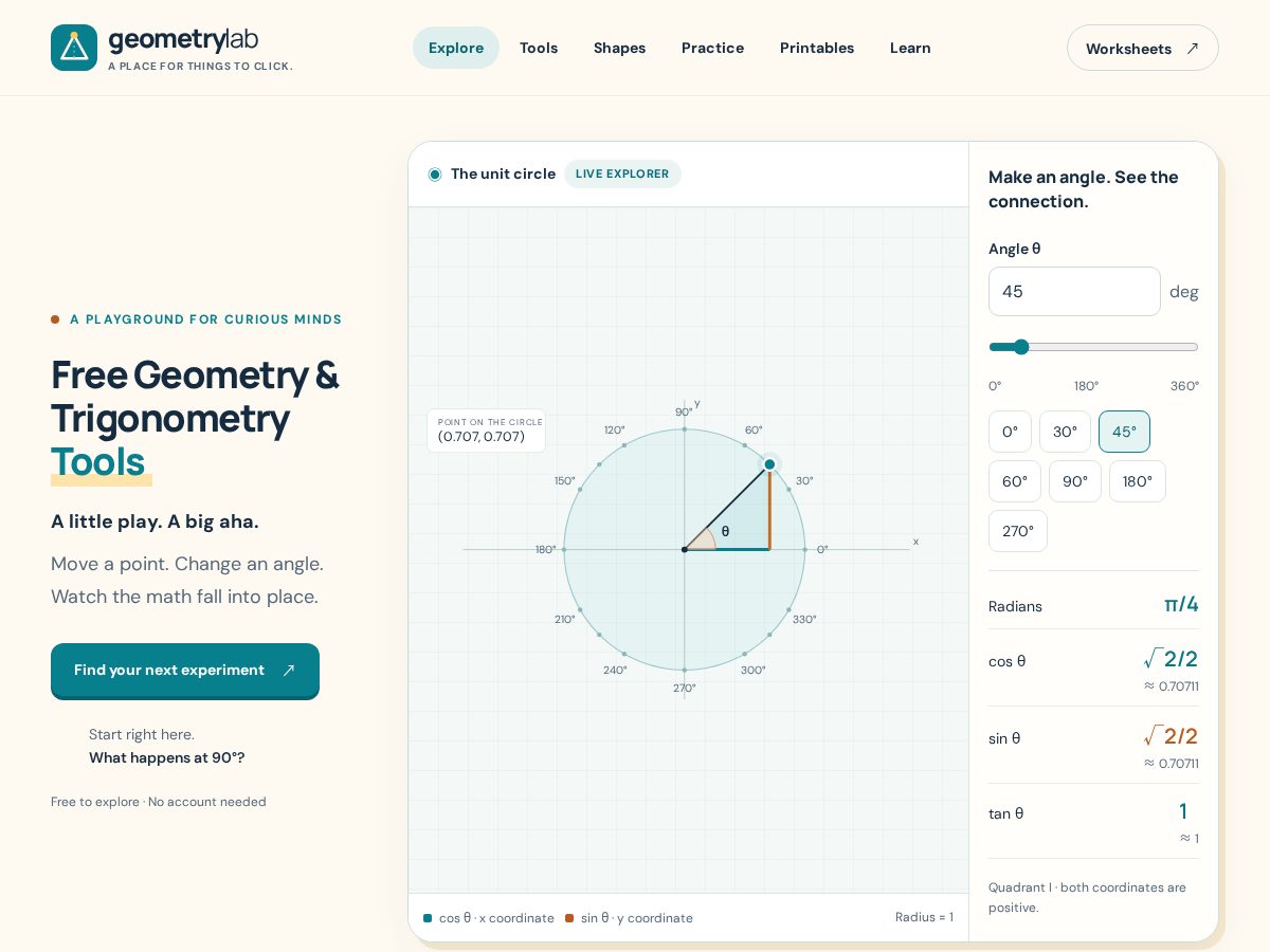 Landing-page snapshot of geometrylab.net
