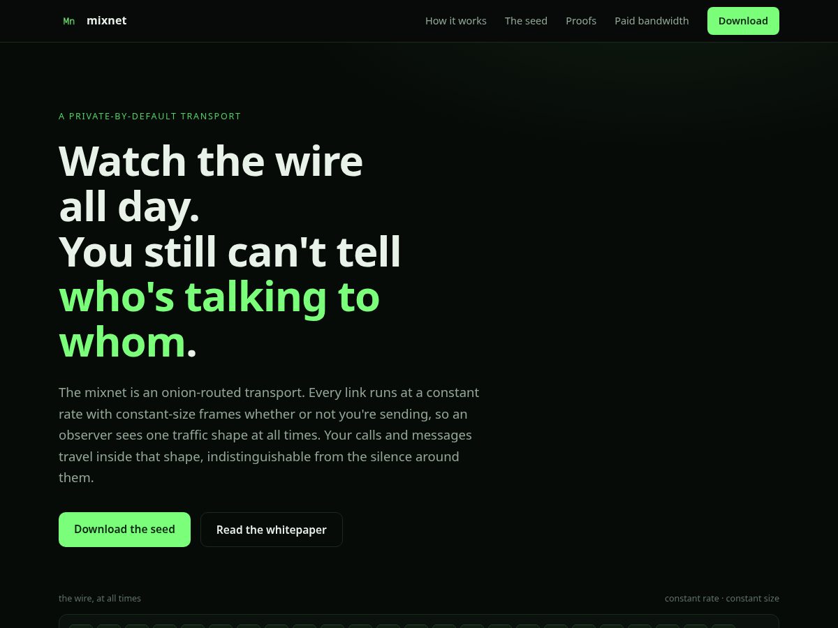 Landing-page snapshot of getthemix.com