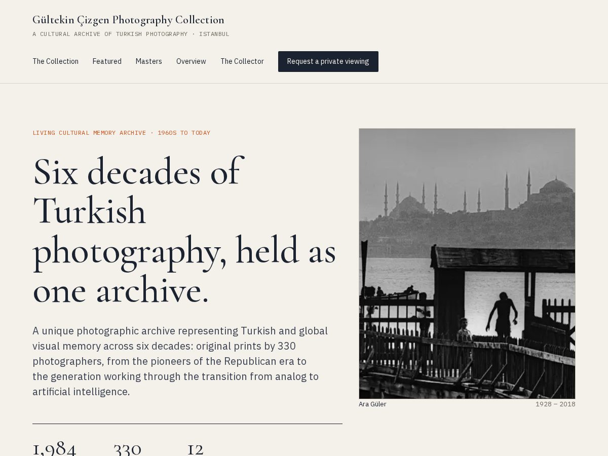 Landing-page snapshot of gultekincizgencollection.com