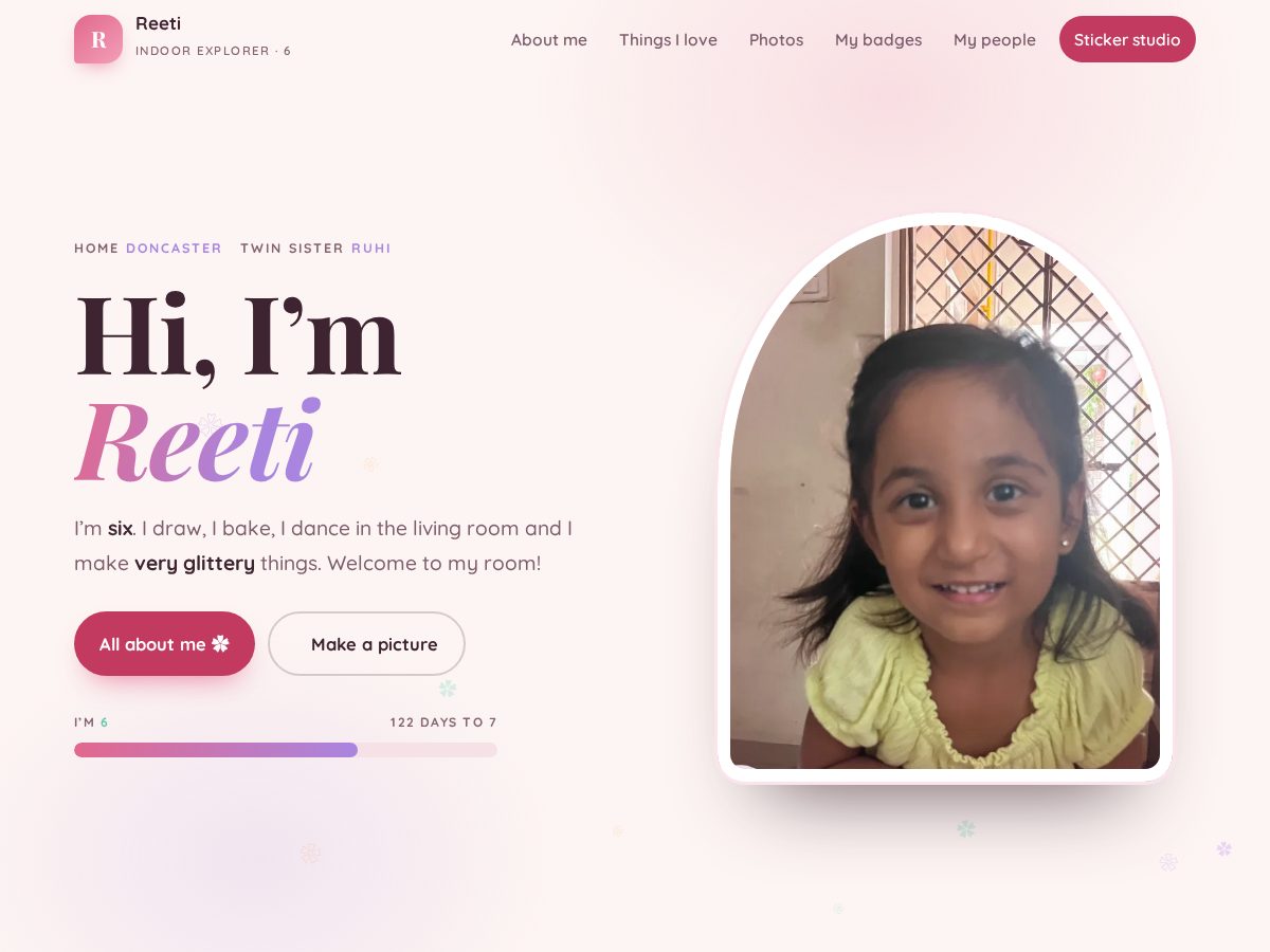 Landing-page snapshot of helloreeti.com