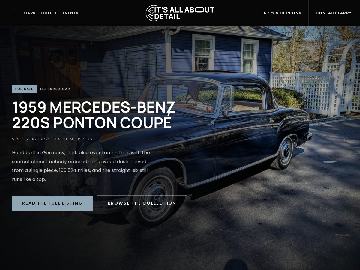 Landing-page snapshot of itsallaboutdetail.com