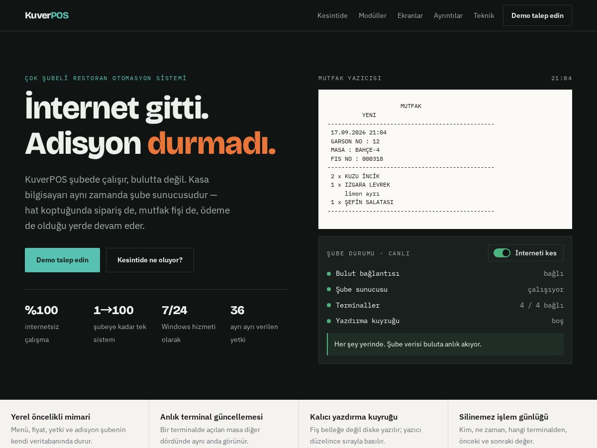 Landing-page snapshot of kuverpos.com