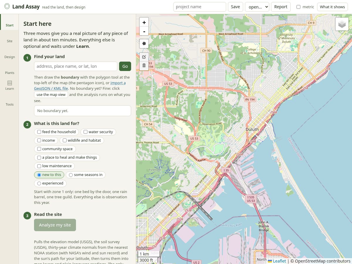 Landing-page snapshot of landassay.com