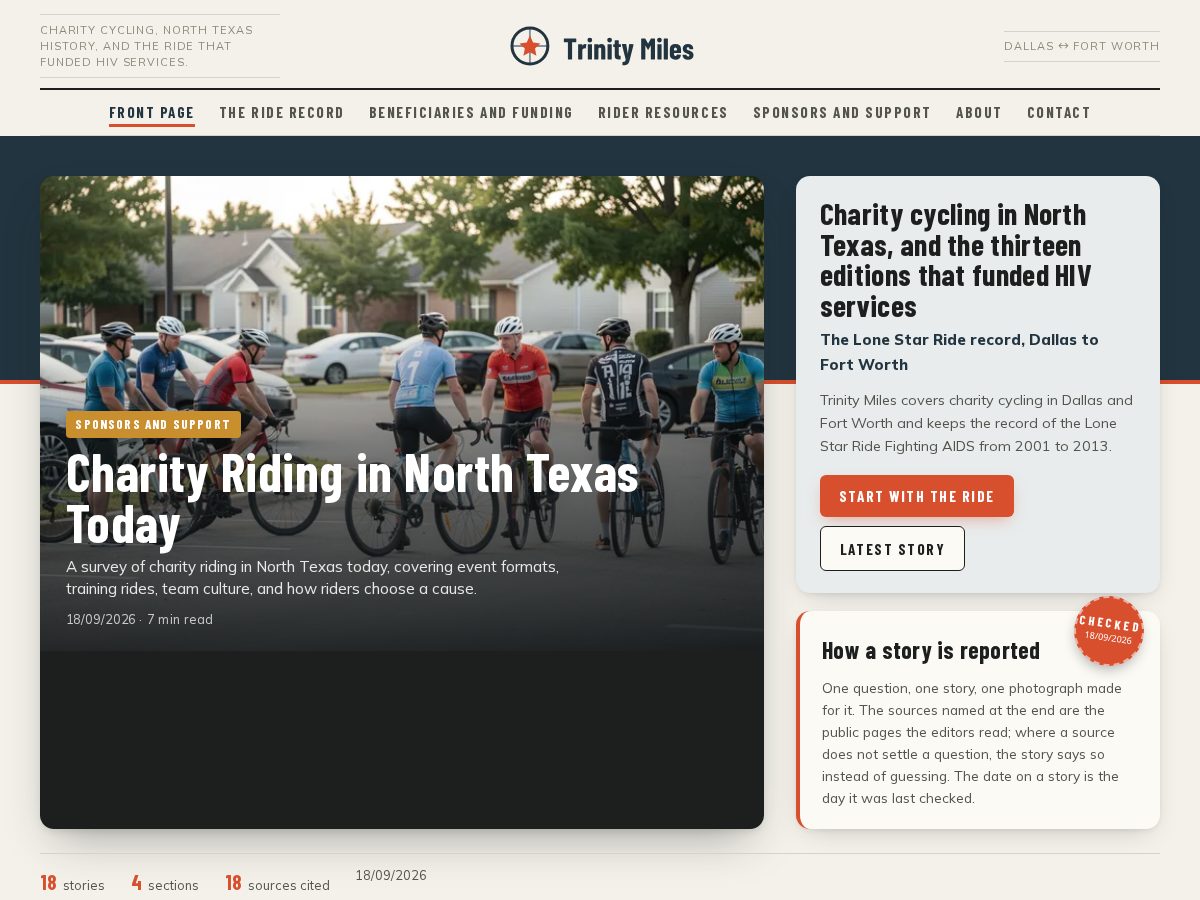 Landing-page snapshot of lonestarride.org