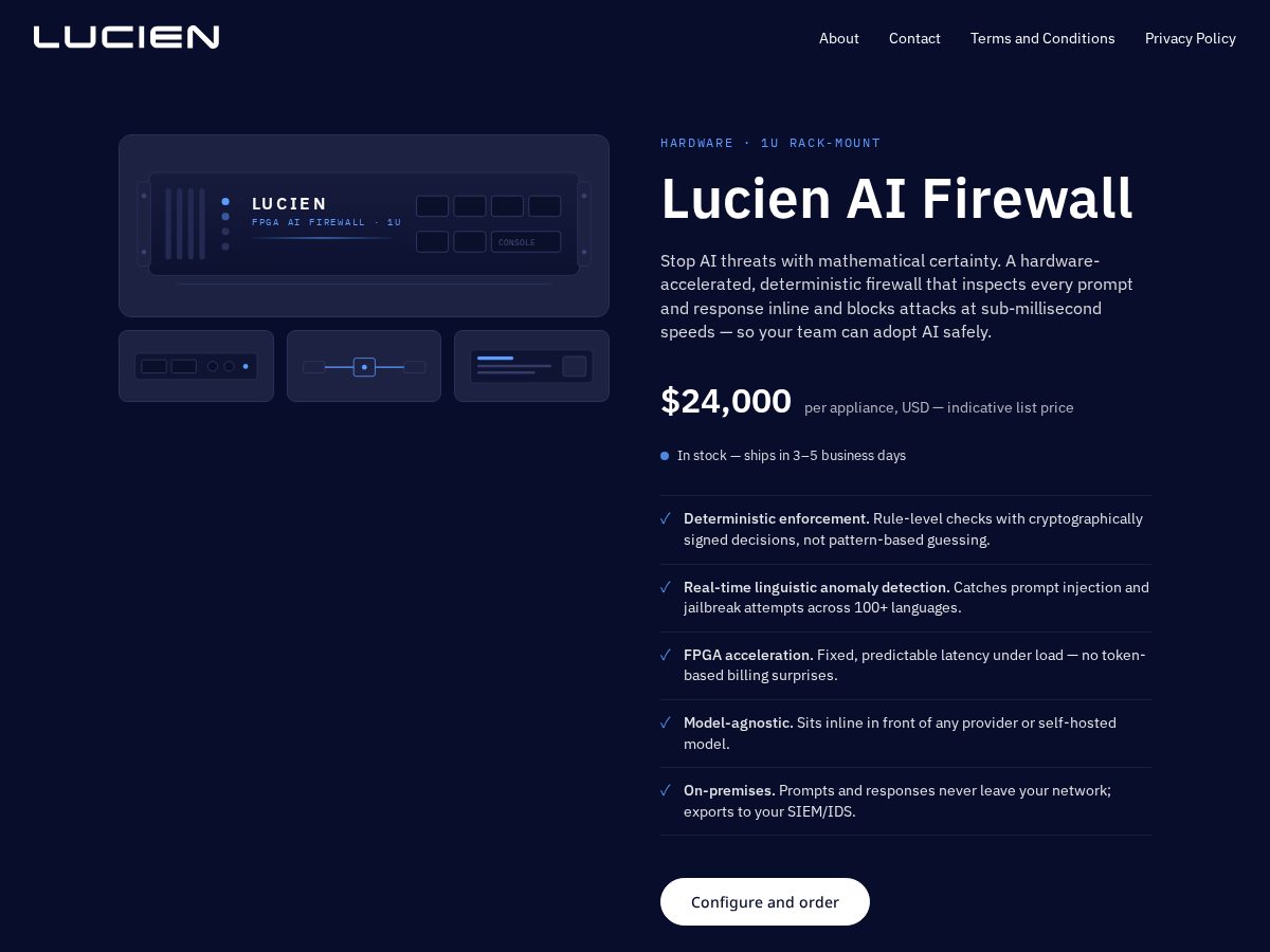 Landing-page snapshot of lucien.cam