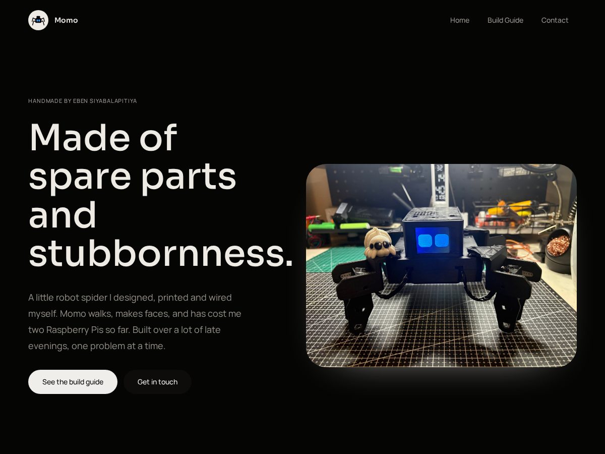 Landing-page snapshot of meetmomo.life