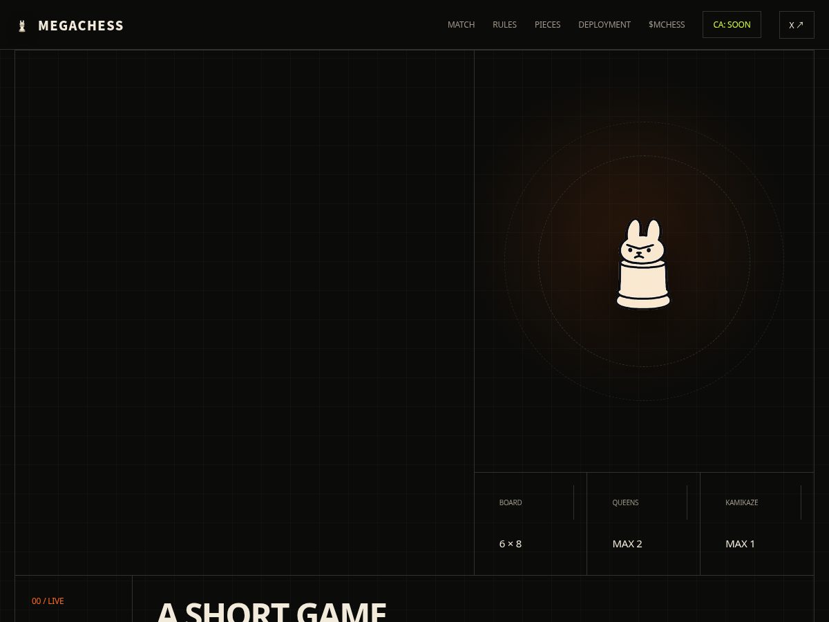 Landing-page snapshot of megachess.xyz