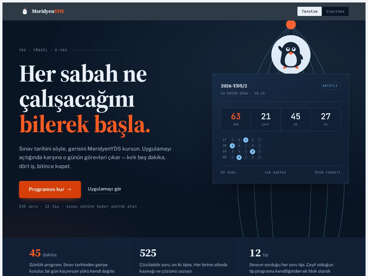 Landing-page snapshot of meridyenyds.com