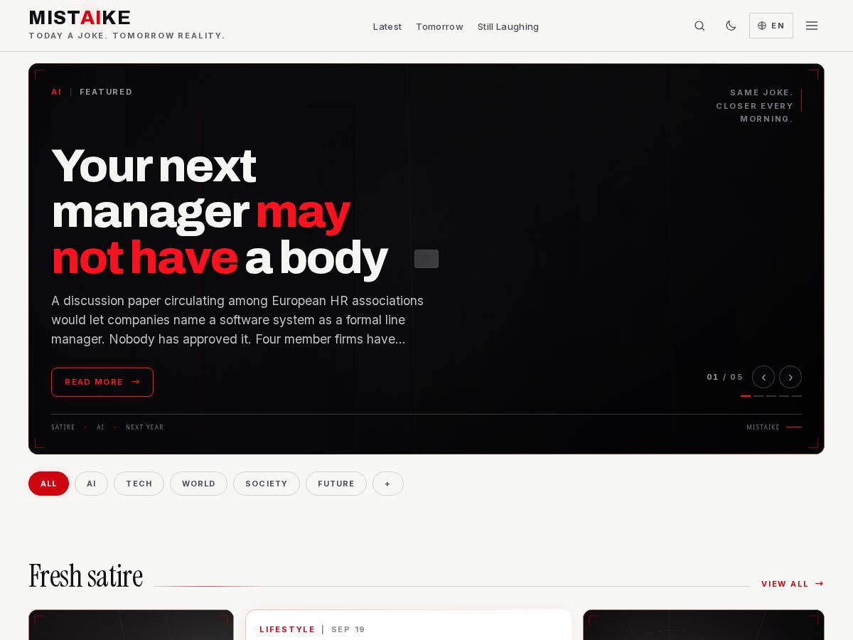 Landing-page snapshot of mistake.live