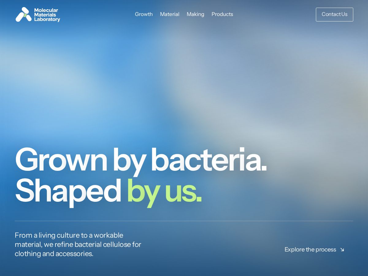 Landing-page snapshot of molecularmaterial.com