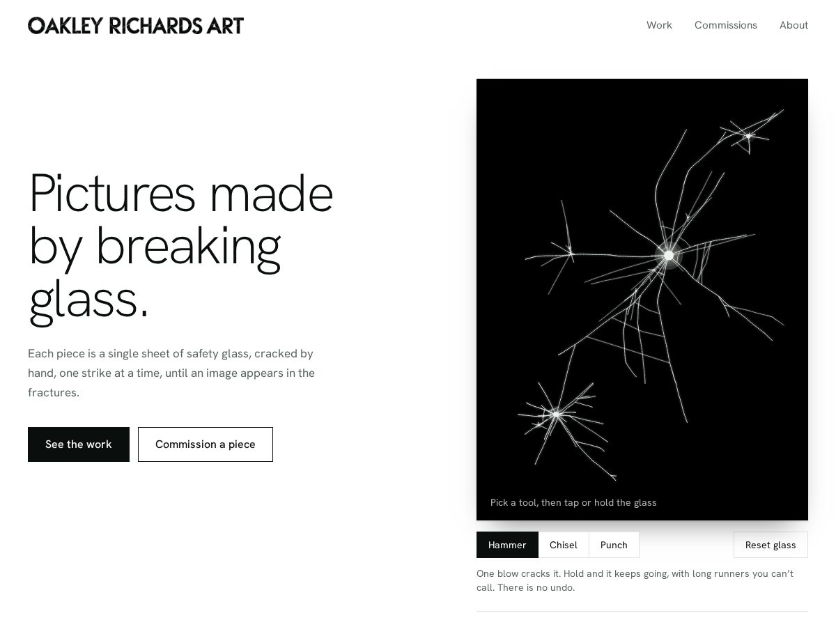 Landing-page snapshot of oakleyrichardsart.com