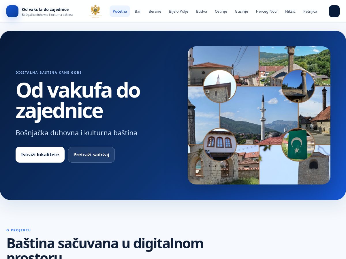 Landing-page snapshot of od-vakufa-do-zajednice.online