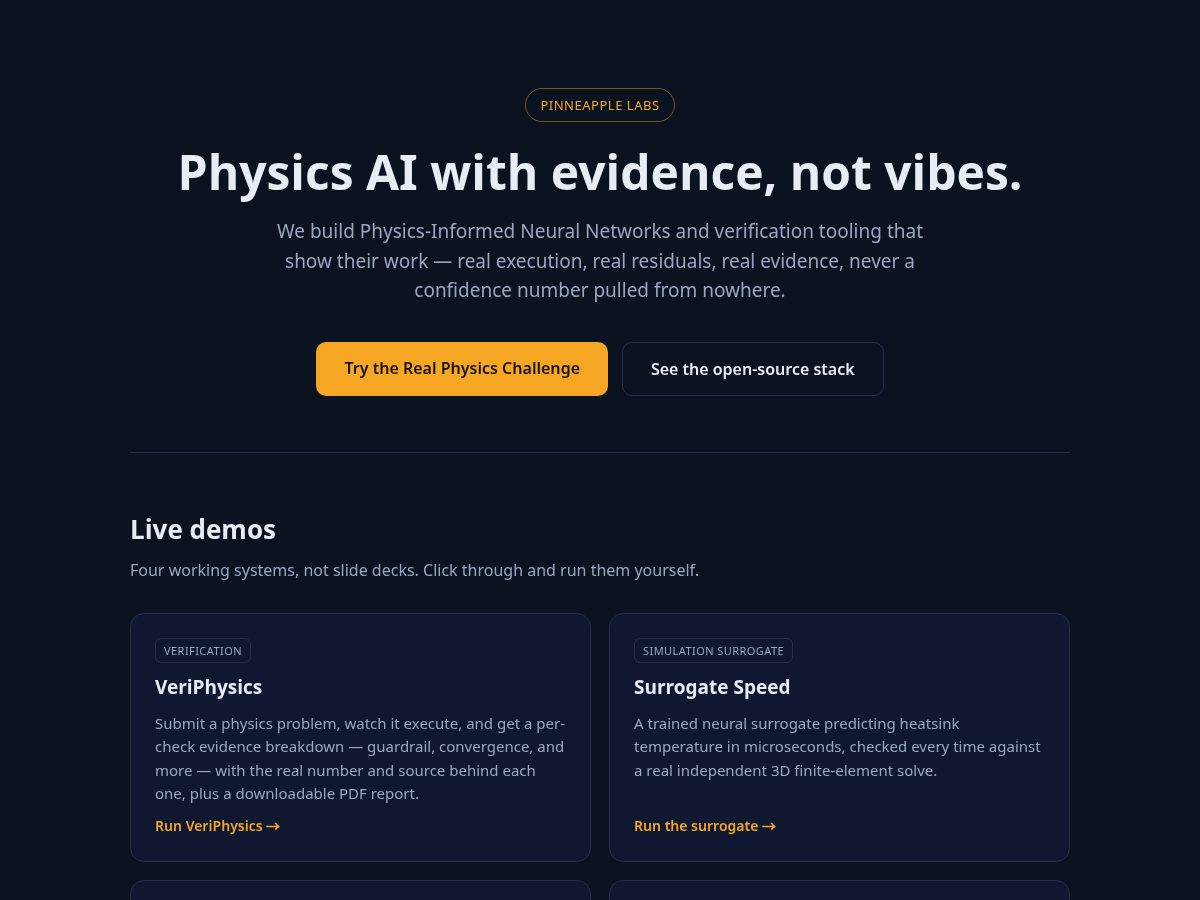 Landing-page snapshot of pinneapple.org