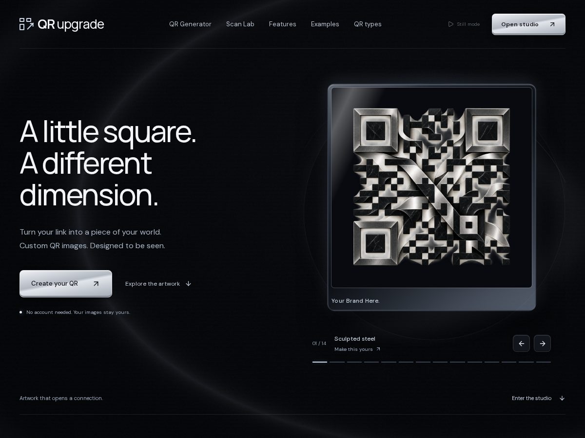 Landing-page snapshot of qrupgrade.com