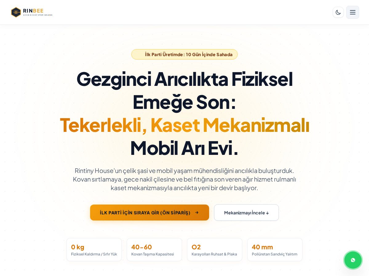 Landing-page snapshot of rinbee.com
