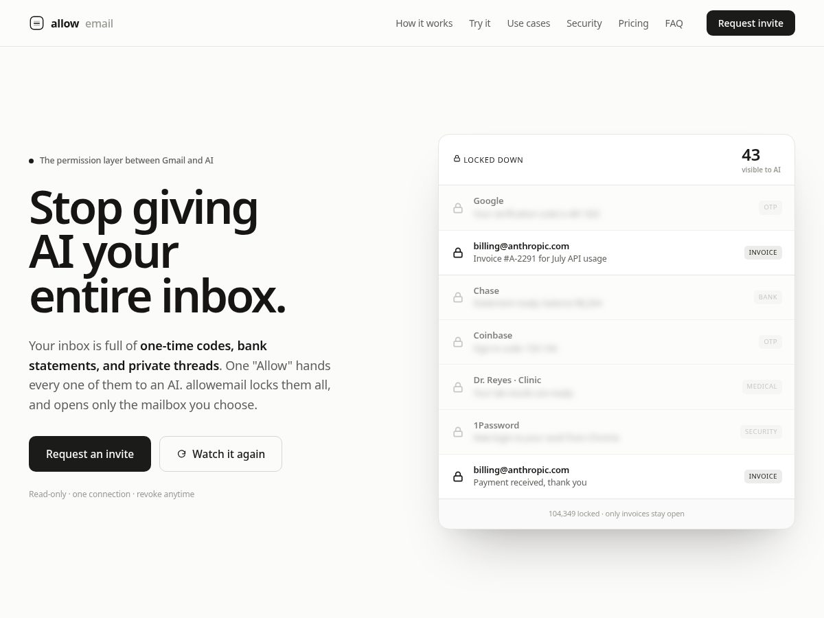 Landing-page snapshot of scopedemail.com