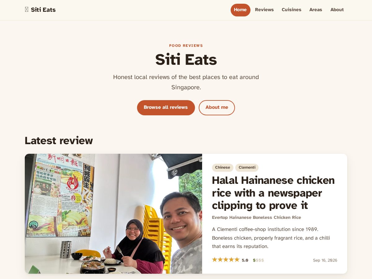 Landing-page snapshot of sitieats.com