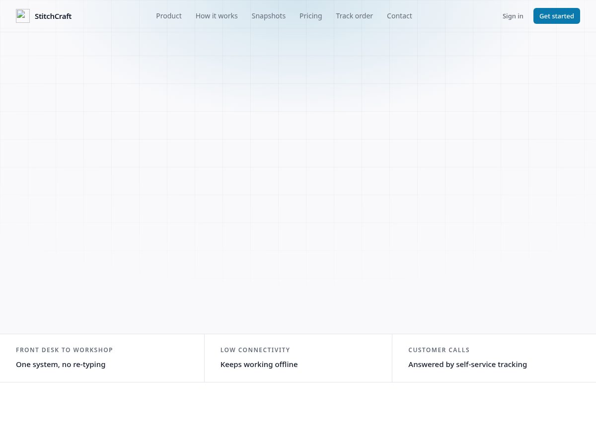 Landing-page snapshot of stitchfundi.com