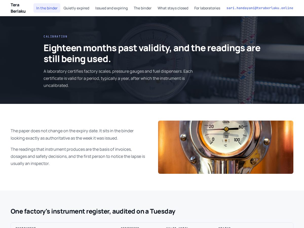 Landing-page snapshot of teraberlaku.online
