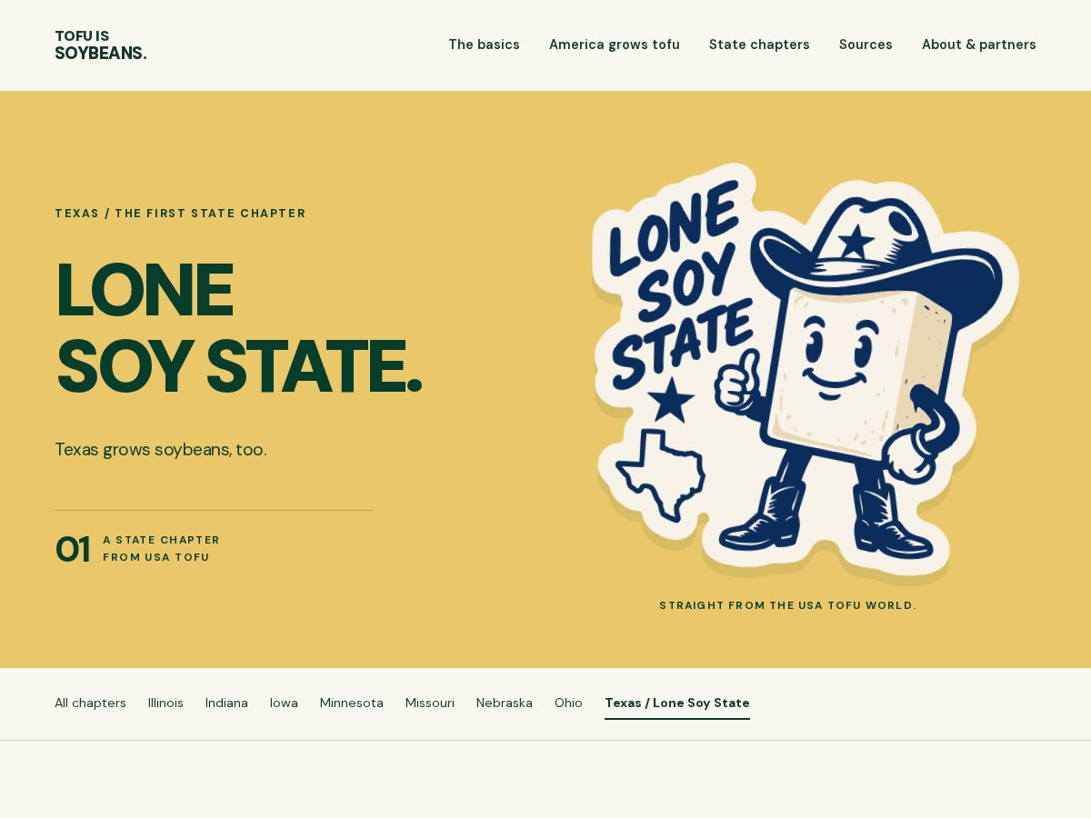 Landing-page snapshot of texasgrowstofu.com