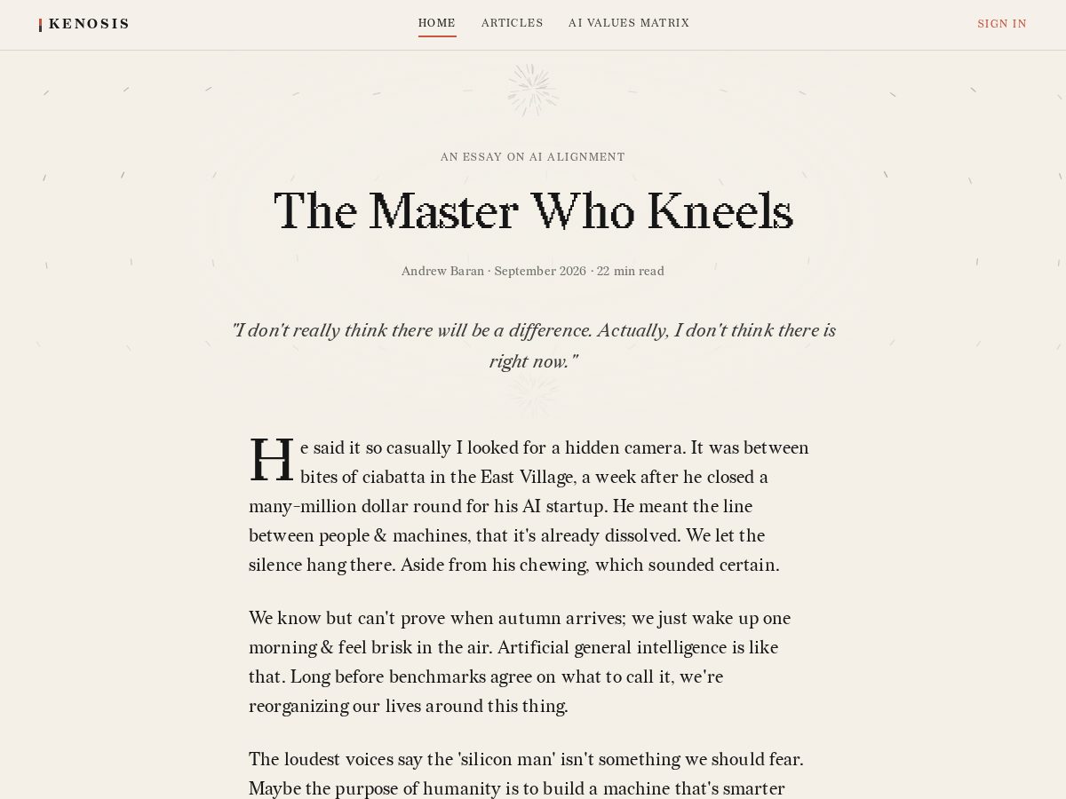 Landing-page snapshot of themasterwhokneels.com