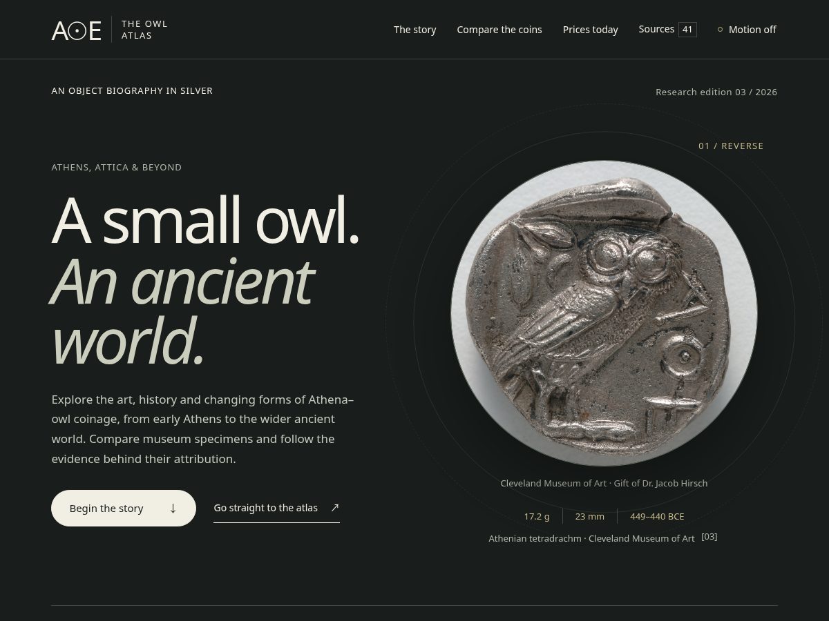 Landing-page snapshot of theowlatlas.com