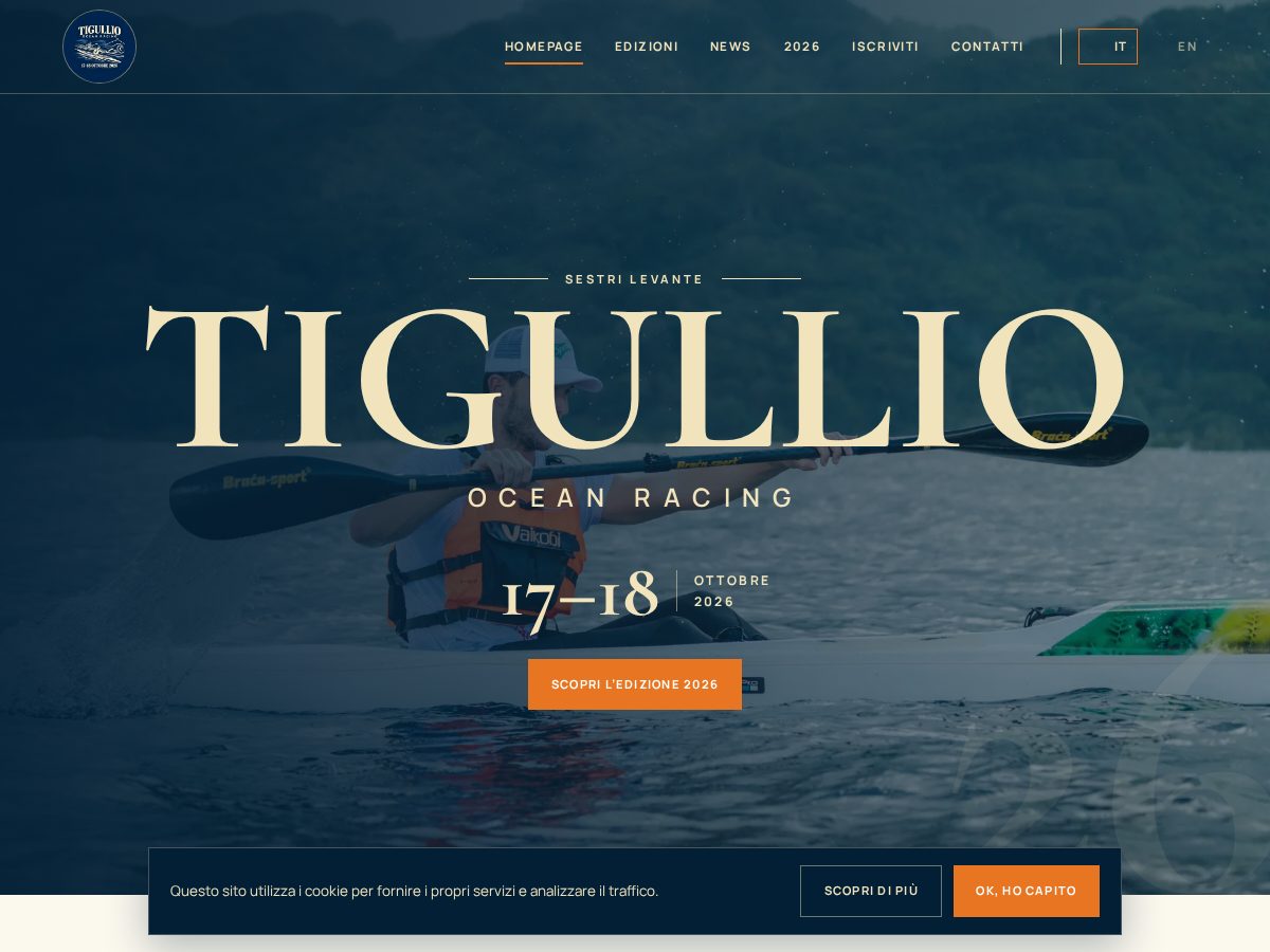 Landing-page snapshot of tigullio.racing