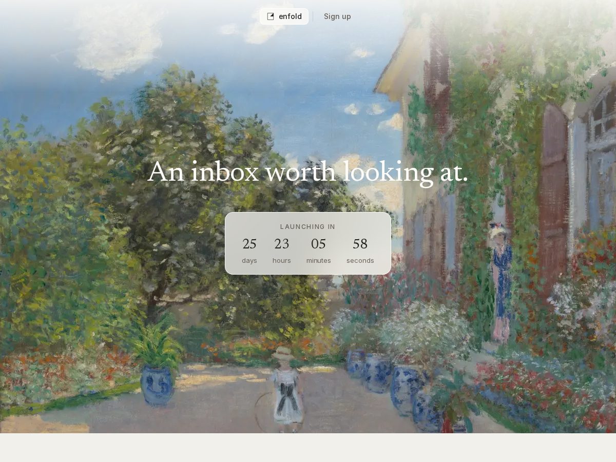 Landing-page snapshot of tryenfold.com