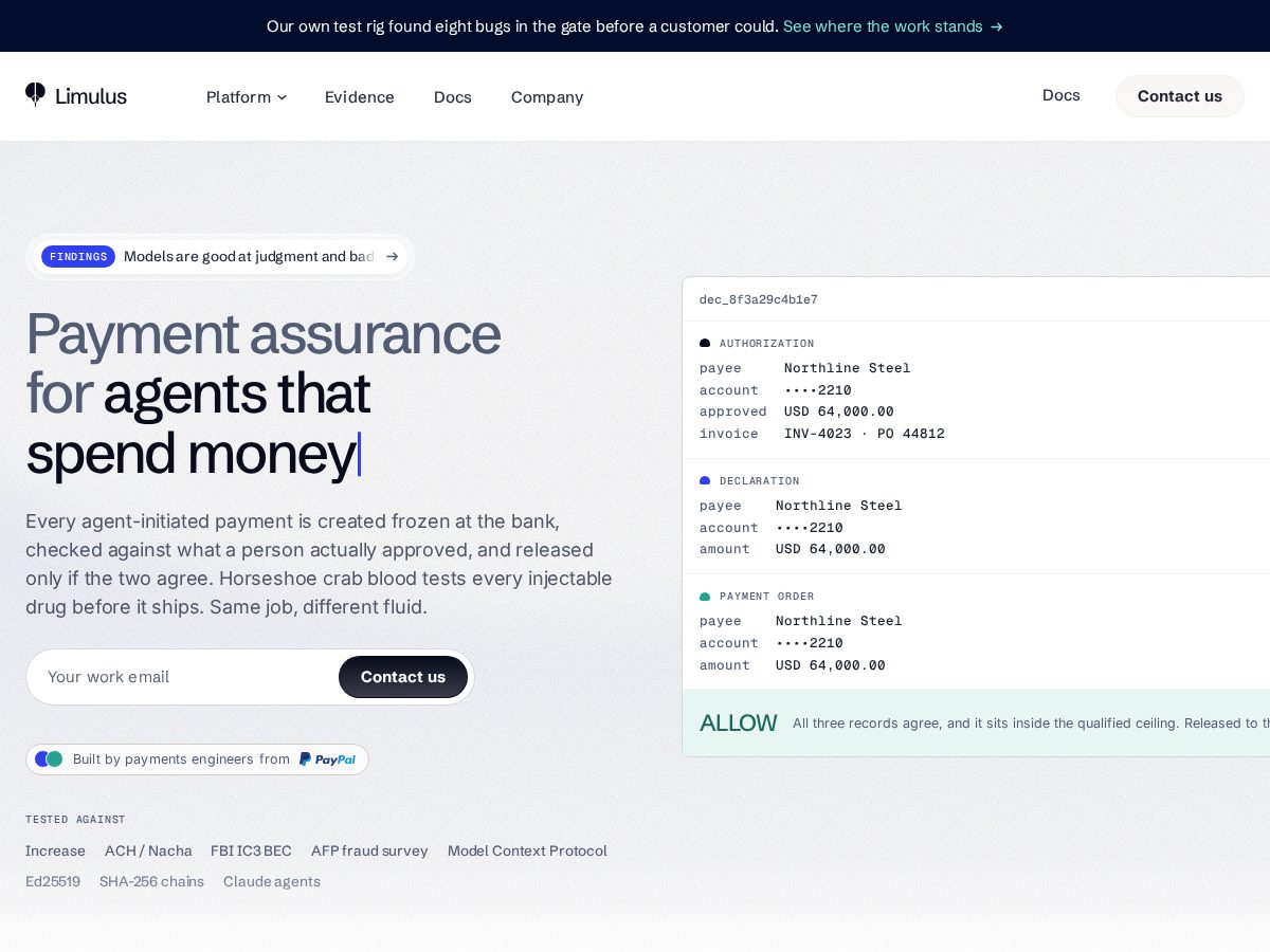 Landing-page snapshot of trylimulus.com