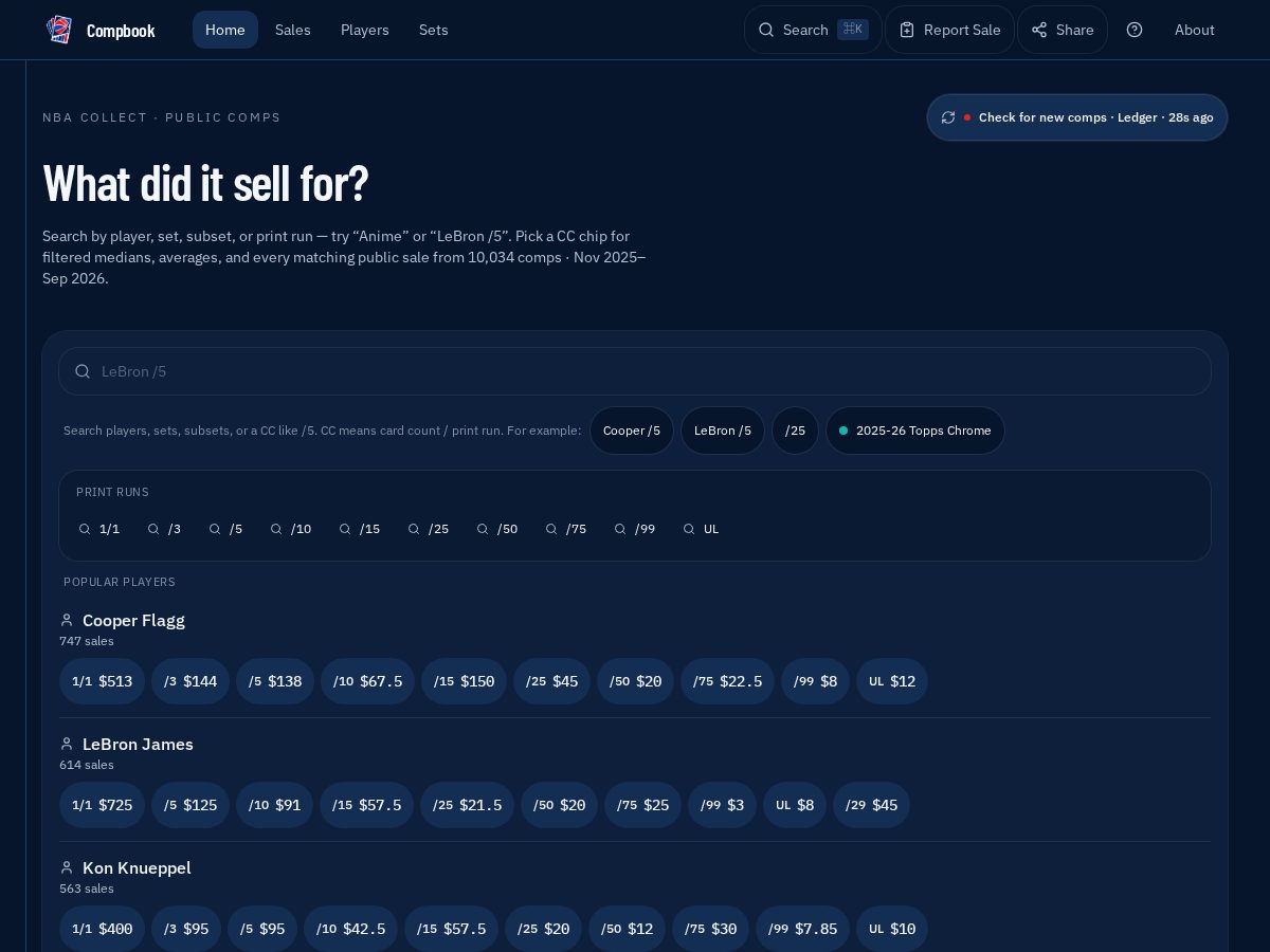 Landing-page snapshot of usecompbook.com