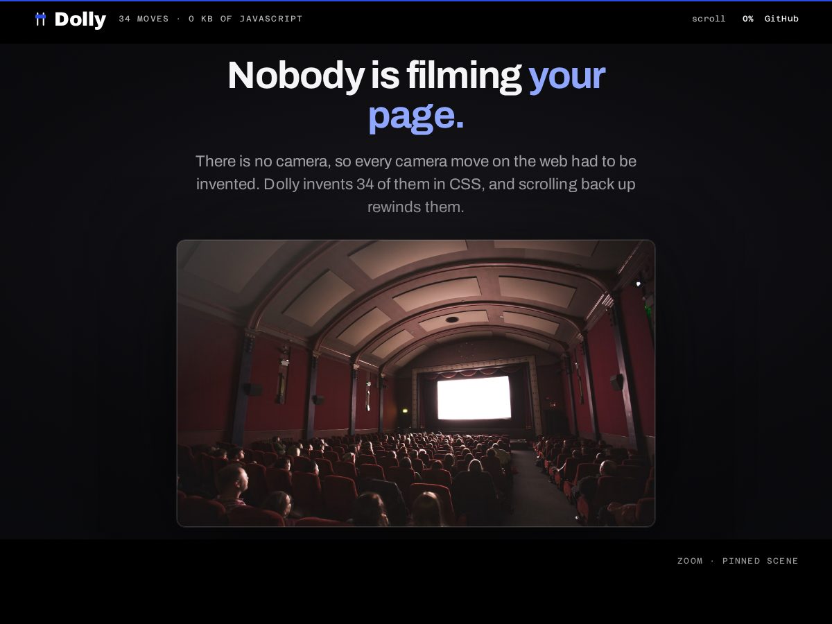 Landing-page snapshot of usedolly.dev