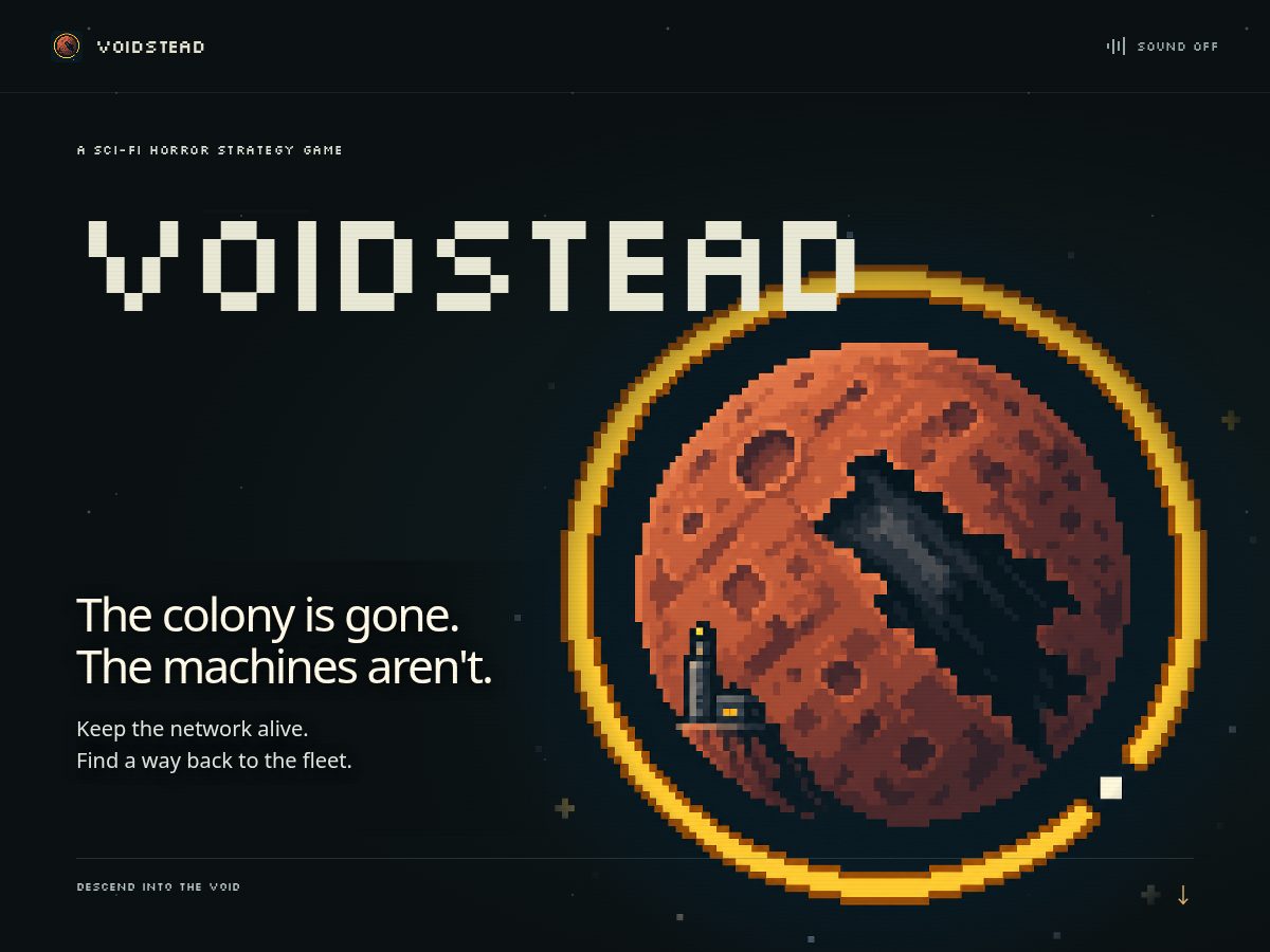 Landing-page snapshot of voidstead.net
