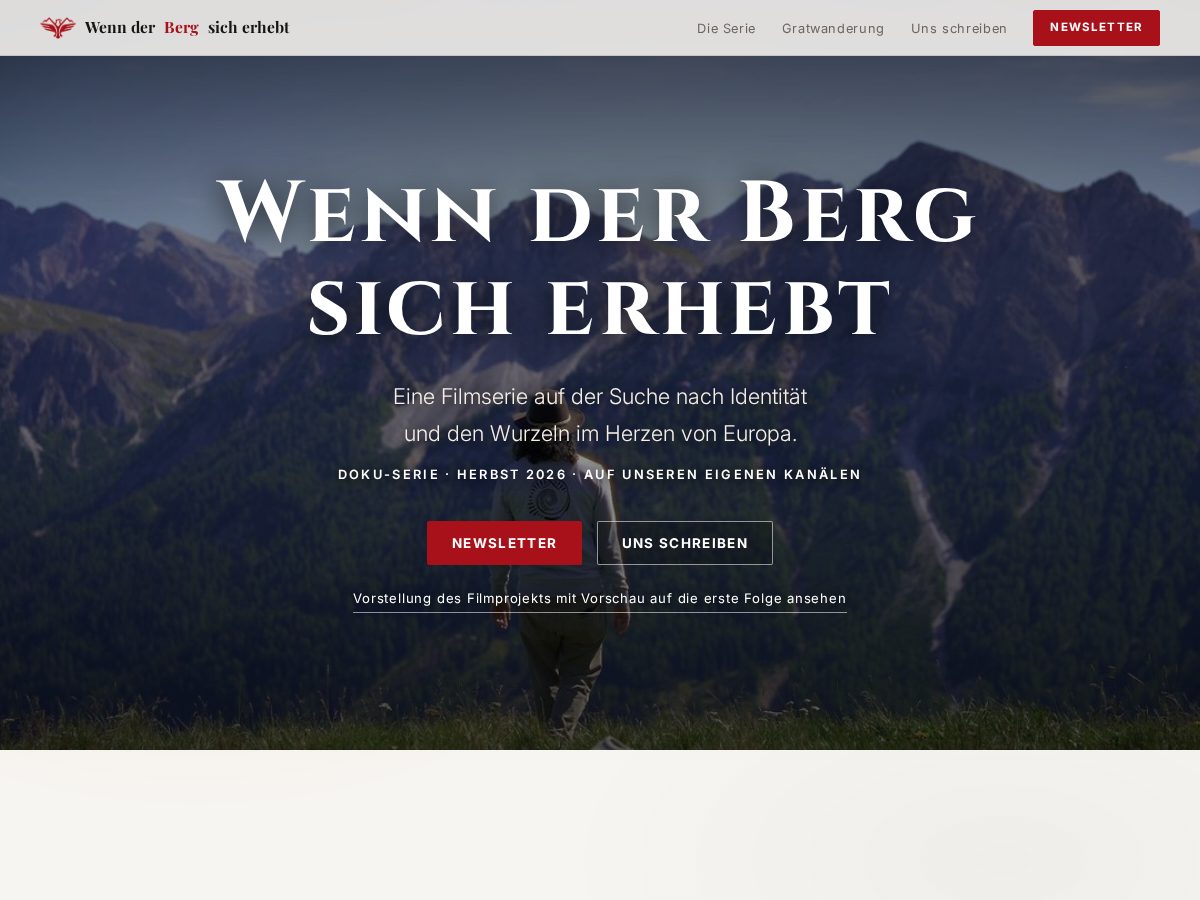 Landing-page snapshot of wennderbergsicherhebt.film
