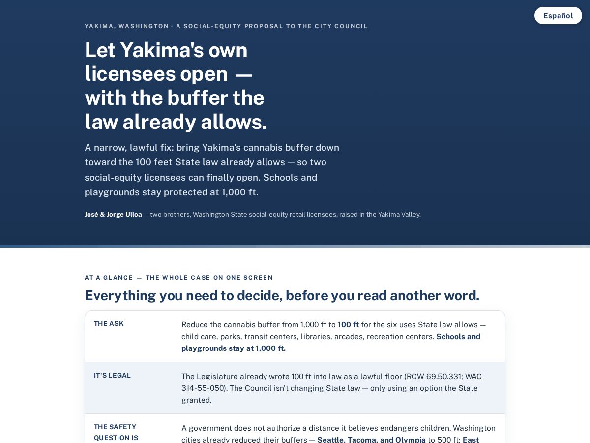 Landing-page snapshot of yakimabuffer.org