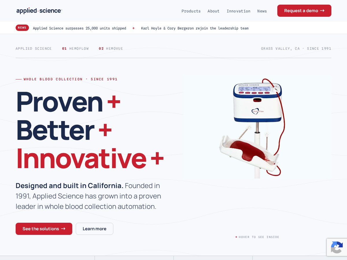 Landing-page snapshot of yourappliedscience.com