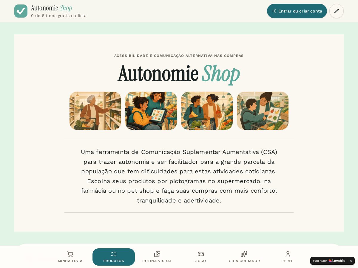 Landing-page snapshot of autonomie.shop