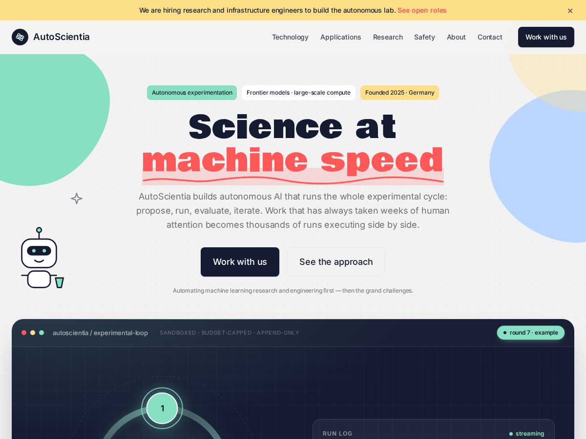 Landing-page snapshot of autoscientia.com