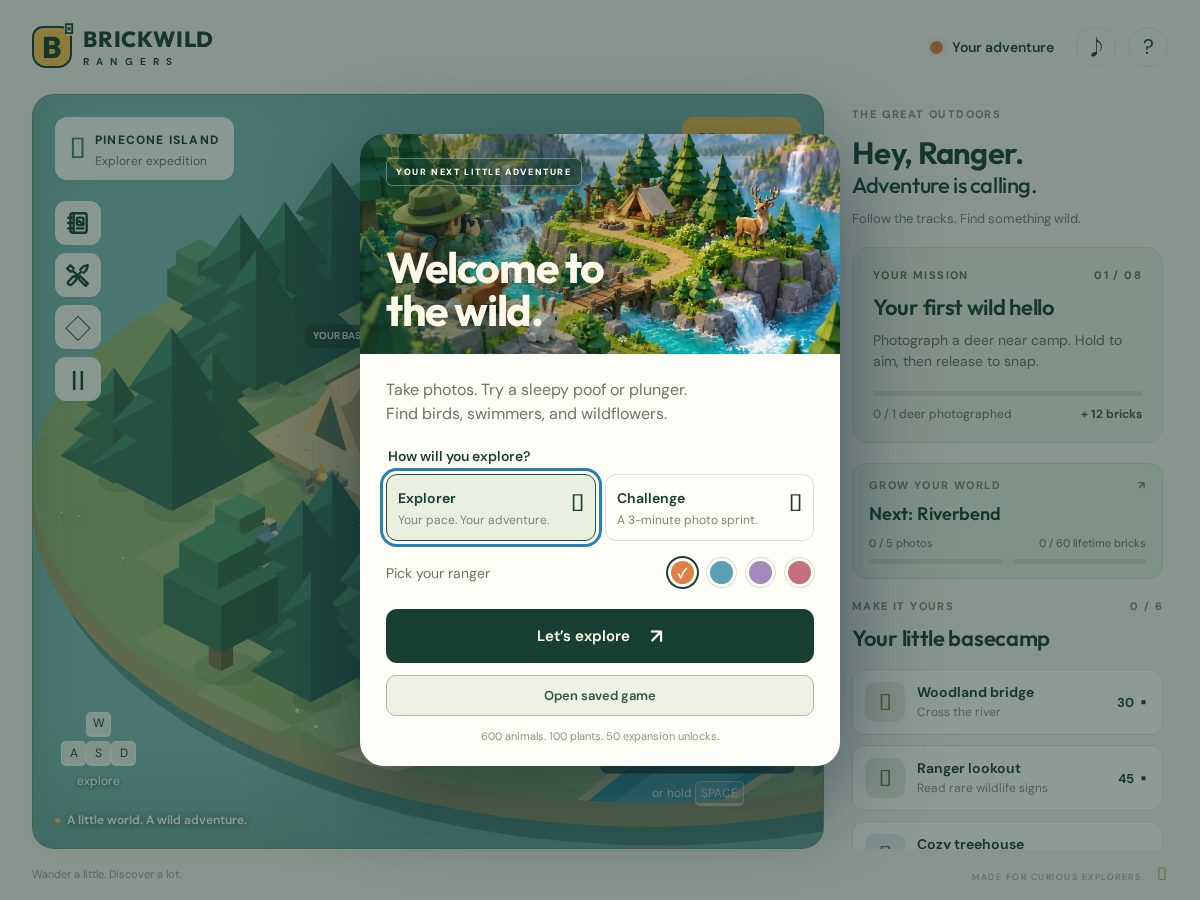 Landing-page snapshot of brickwildrangers.com