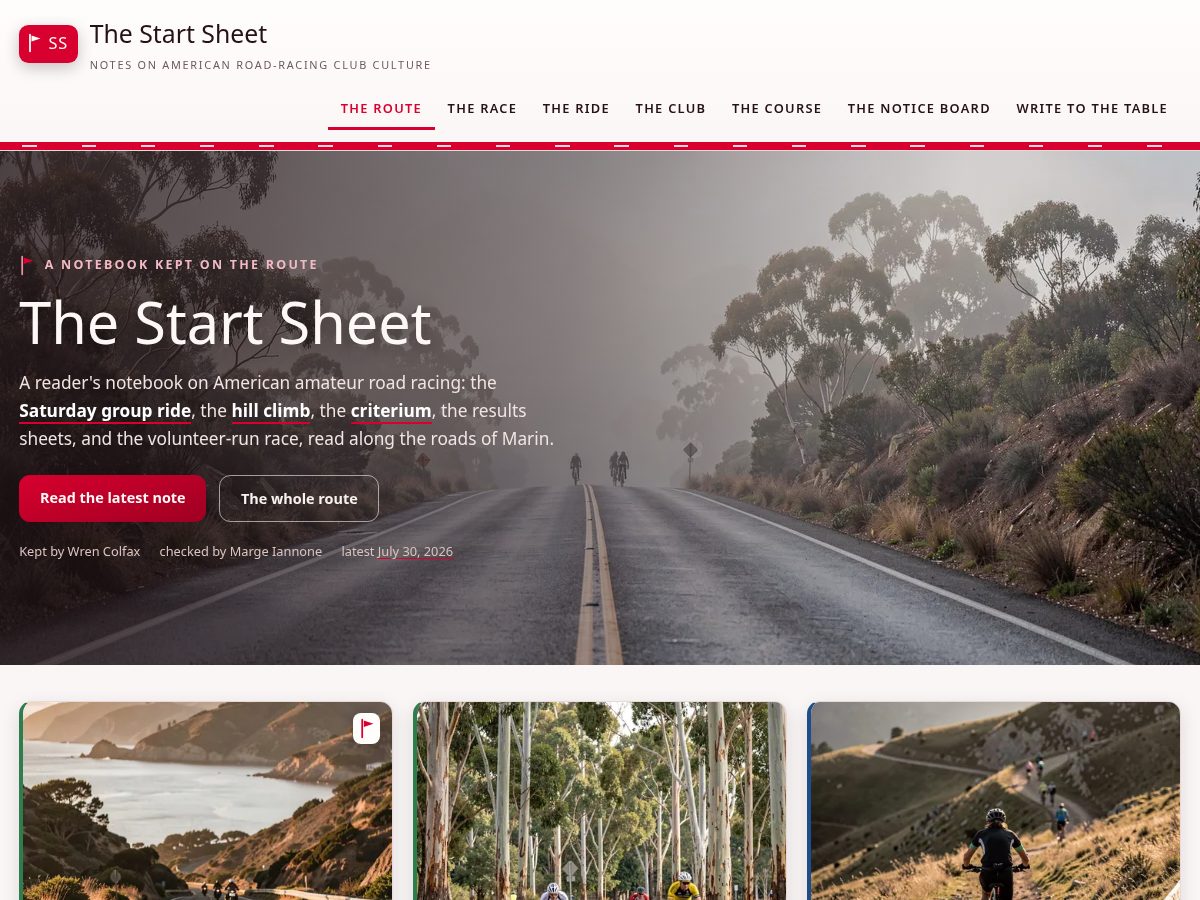 Landing-page snapshot of californiaroadclub.org