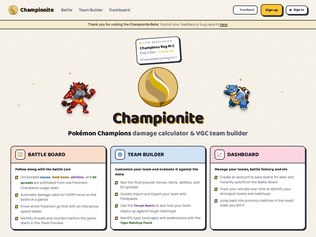 Landing-page snapshot of championite.com